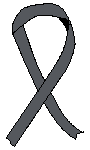 Cat Grey Ribbon